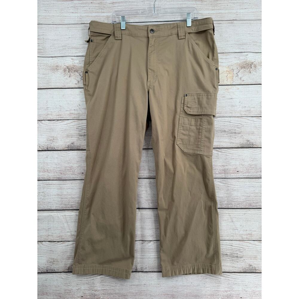Duluth Trading Co Coolmax Flex Firehose Cargo Pants Mens 40x30 Tan Khaki